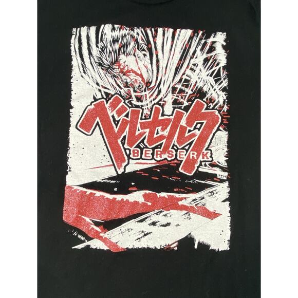 Berserk | Mens | Sparkle Graphic Tee Shirt | Medium | Black/White/Red | Anime - Picture 2 of 8
